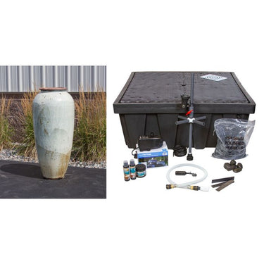 Tuscany FNT50288 Ceramic Triple Vase Complete Fountain Kit Vase Fountain Blue Thumb